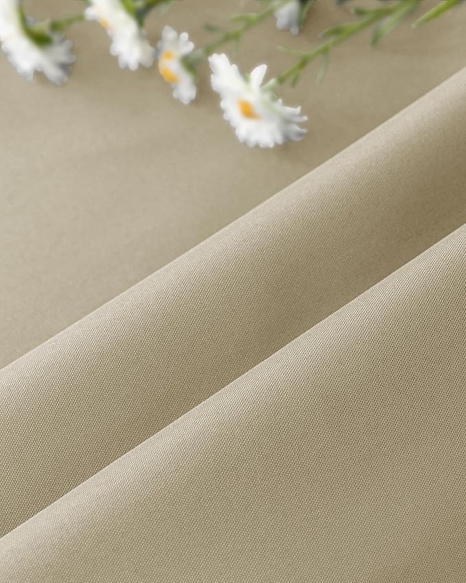 Windproof Outdoor Curtains for Patio Waterproof 4 Pcs 54x108 In Taupe | Grommet - Image 8