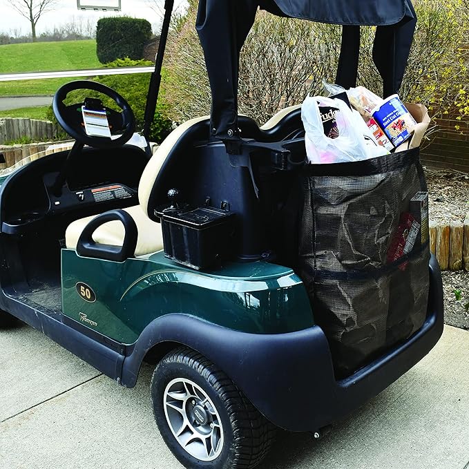Universal Golf Cart Cargo Bag for 2 Passenger Golf Carts, Storage Grocery Shopping Bag for EZGO TXT/RXV, Club Car DS/Precedent, Yamaha Golf Cart