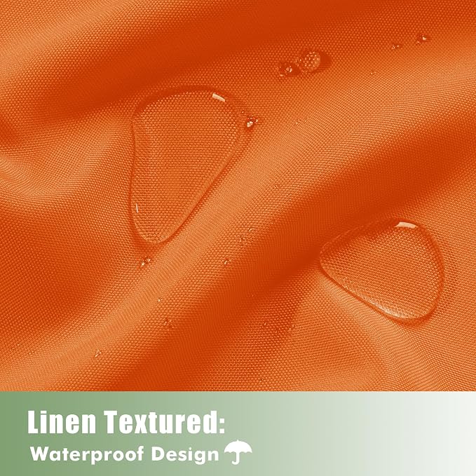 Outdoor Curtains for Patio Waterproof 6 Pcs 54x95 Inch Mecca Orange | Outsides - Image 2