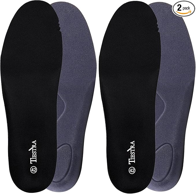 2 Pair-Insoles for Womens Memory Foam Shoe Inserts,Replacement Insoles for Work Boot Running Shoes-Shock Absorption and Cushion for Feet Relief,Comfort Inner Soles for Everyday Use Black 39EU/US8