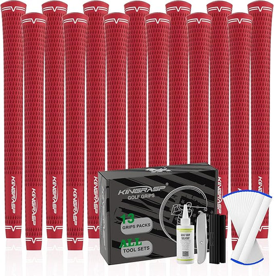 Golf Grips, Standard/Mid Size 5 Colors for Choice, Rubber Golf Club Grips Golf Grips Kit