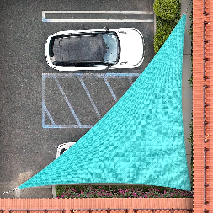 Royal Shade 5' x 6' x 7.8' Turquoise Triangle Sun Shade Sail Order to Make by RoyalShade