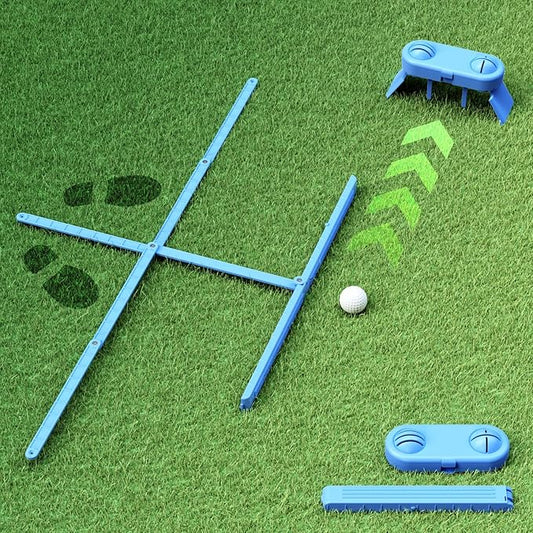 Geyo Golf Alignment Sticks for Beginners, Entry-Level Foldable Golf Training Aids for Stance Correction, Aiming, Putting, Swing Practice, Suitable for Indoor & Outdoor, Use by Men and Women