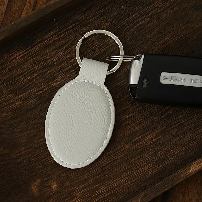 LaserGram Oval Keychain, Disc Golf, Personalized Engraving Included