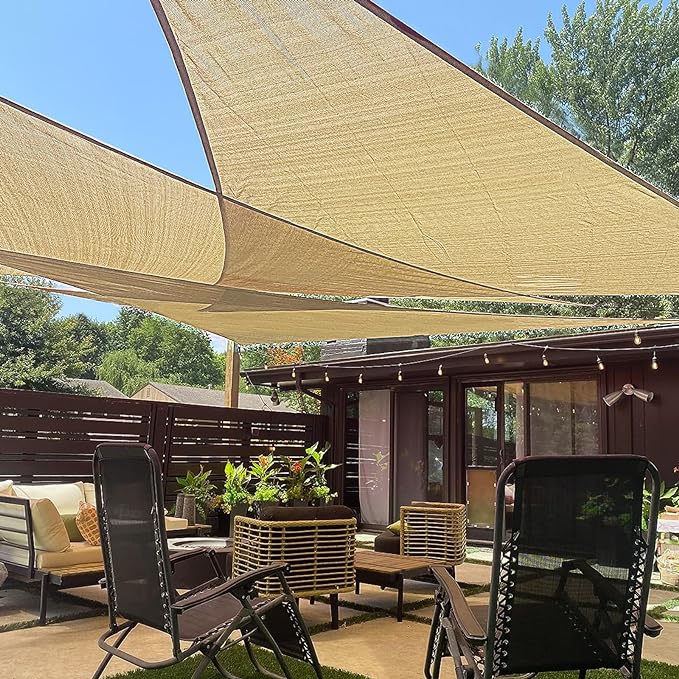 LOVE STORY 16' x 16' x 22' Triangle Sun Shade Sail by LOVESTORY