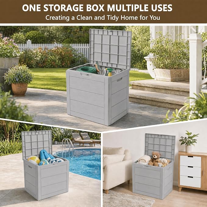 35 Gallon Outdoor Storage Box Waterproof, Deck Boxes Outdoor, Patio Cushions - Image 8