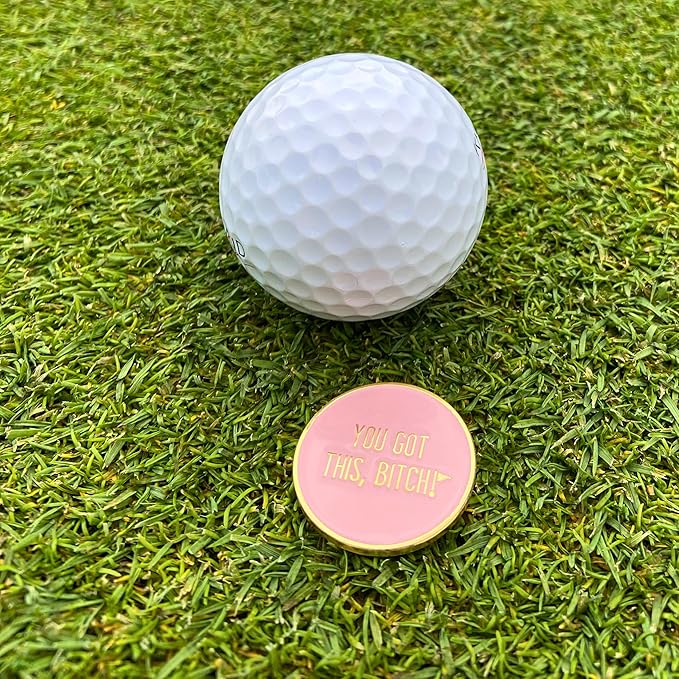 Birdie Girl Women's Golf Ball Marker Hat Clip, Magnetic Golf Ball Marker, Golf Bag Accessories