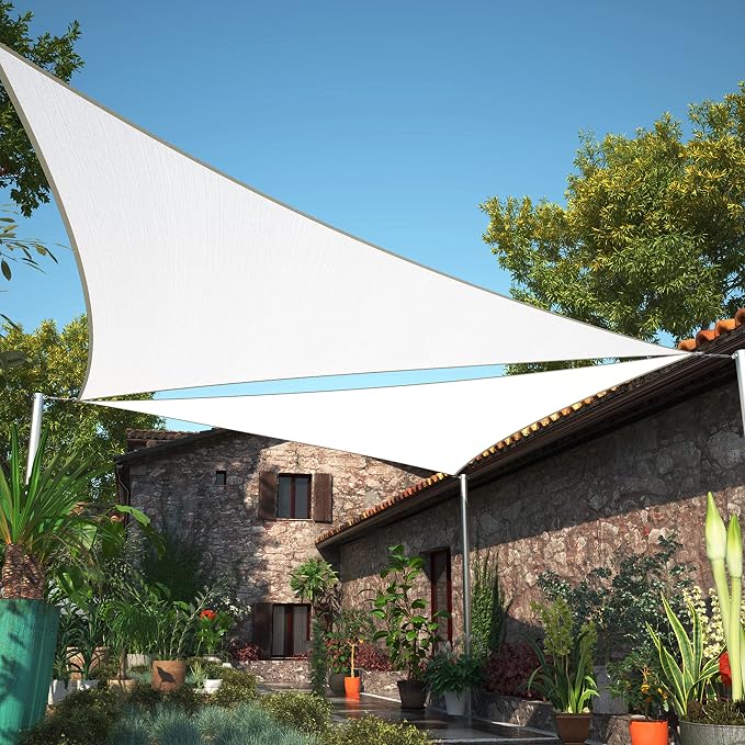 12' x 17' x 20.8' White Sun Shade Sail UPF50 Right Triangle SMTAPT12 Canopy by ShadeMart