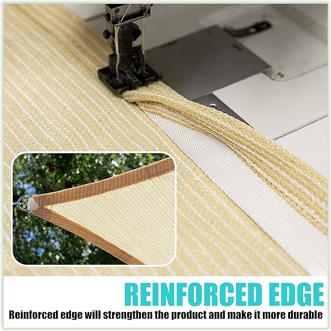 Amgo Custom Size 10' x 18' x 20.6' Red Right Triangle Sun Shade Sail UPF50+ - Image 5