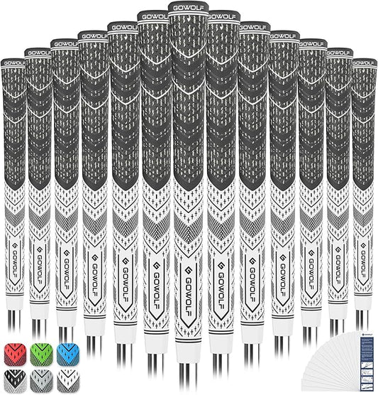 Gowolf Golf Grip Cord Rubber Multi-compound Golf Driver Irons Club Choose 13 Grips with 15pcs Tapes Or Full Kit choose one