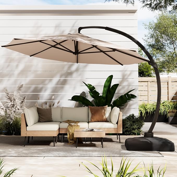 12FT All Aluminum Cantilever Patio Umbrella by ENSTVER