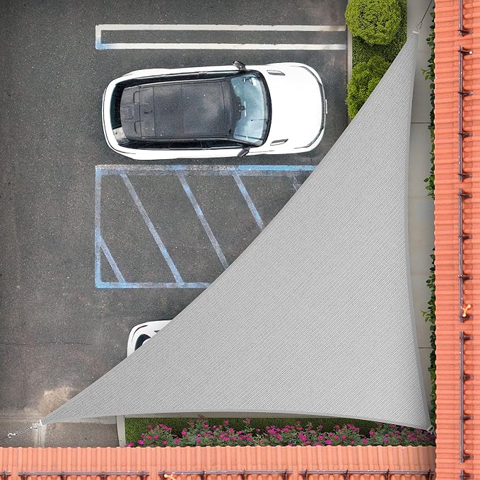 Royal Shade 24' x 24' x 33.9' Grey Right Triangle Sun Shade Sail Order to Make by RoyalShade