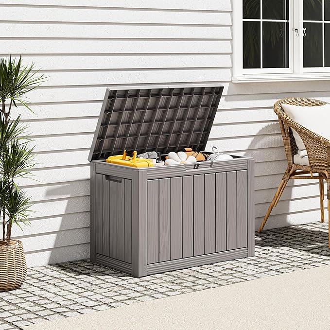 Outdoor Deck Storage Box, Resin Deck Boxes Indoor and outdoor, Waterproof - Image 5