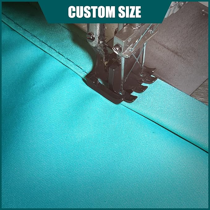 Royal Shade 8' x 16' x 17.9' Turquoise Triangle Waterproof Sun Shade Sail Order - Image 5