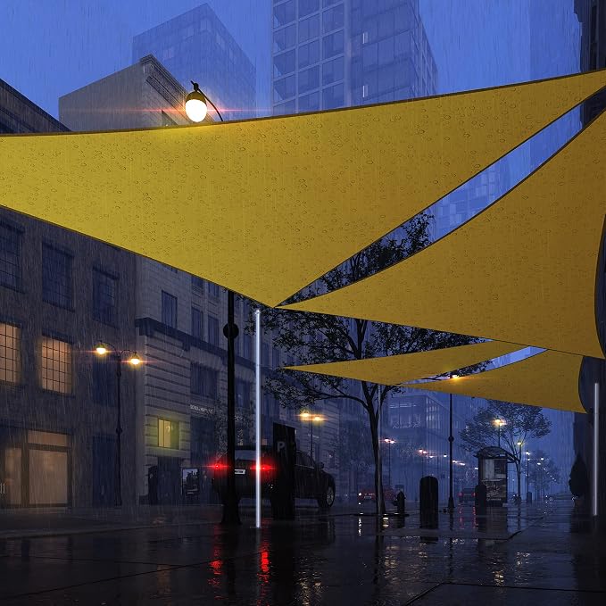 Royal Shade 4' x 4' x 4' Yellow Triangle Waterproof Sun Shade Sail Order to - Image 7