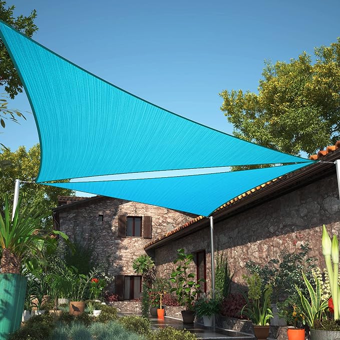 18' x 18' x 25.5' Turquoise Sun Shade Sail UPF50 Right Triangle SMTAPT12 Canopy by ShadeMart