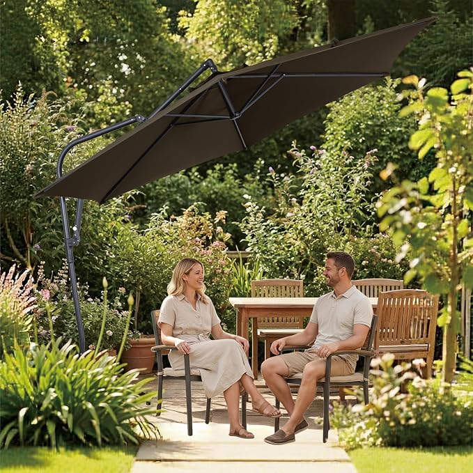 10FT Outdoor Offset Umbrella, Cantilever Patio Umbrella - Image 7