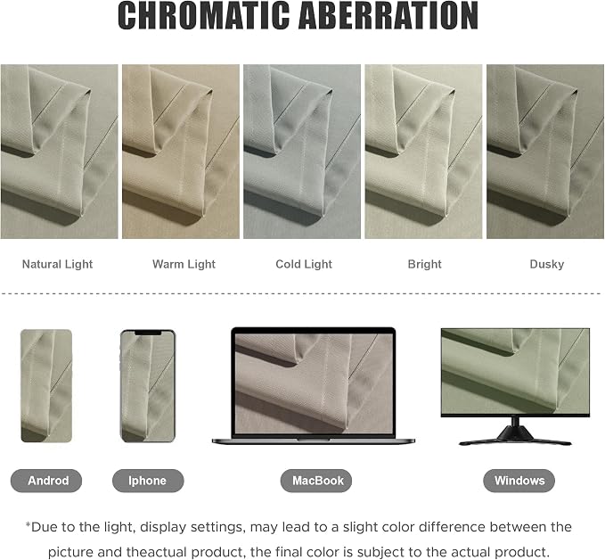 BONZER Outdoor Curtains for Patio Waterproof Thick Privacy | Wide Grommet Light - Image 5