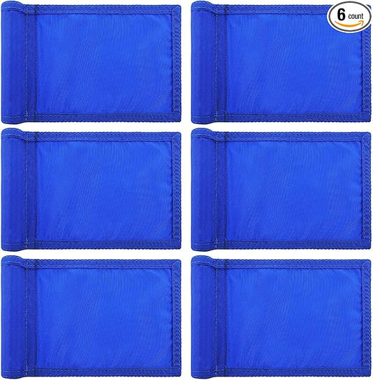 Oudain 6 Pcs Golf Target Flag with Tube Inserted Waterproof Putting Golf Flags 420D Nylon Mini Pin for Yard Indoor Outdoor Backyard Garden Portable, 8 x 6 Inch