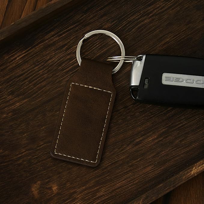 LaserGram Rectangle Keychain, Golfer Golfing, Personalized Engraving Included