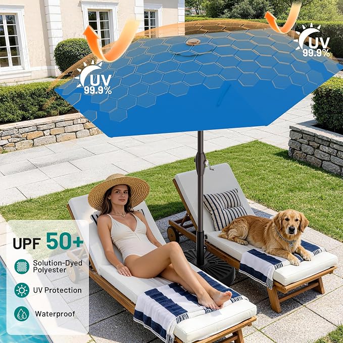7.5FT Patio Umbrella Table Market Umbrella - Image 3