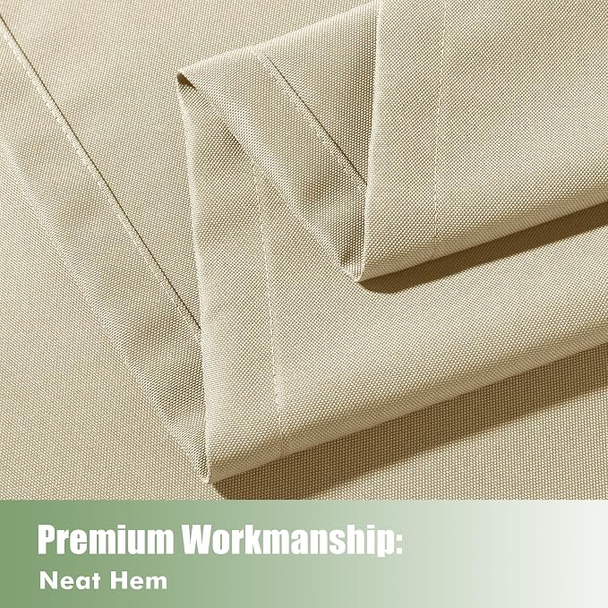 HolidayIdeas Outdoor Curtains for Patio Waterproof 8 Pcs 54x84 Inch White | - Image 5