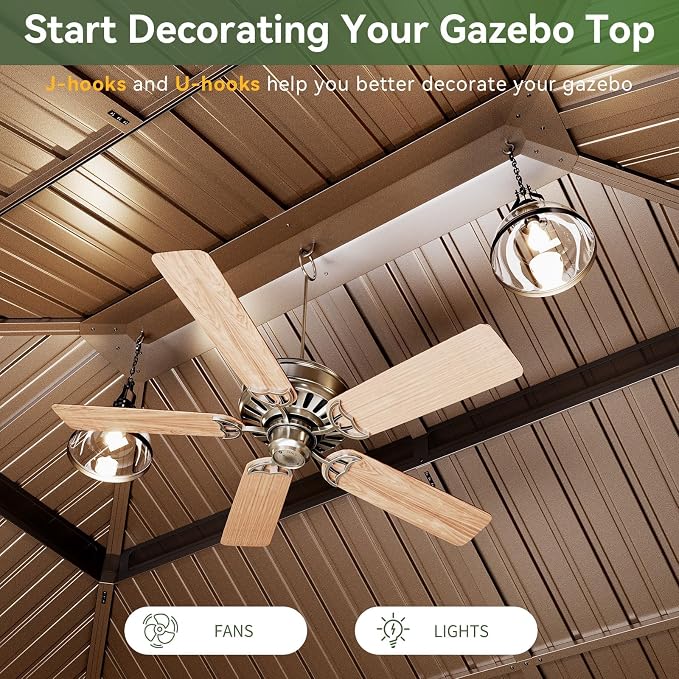 Aoxun Gazebo 12x16 Hardtop Gazebo - Image 8