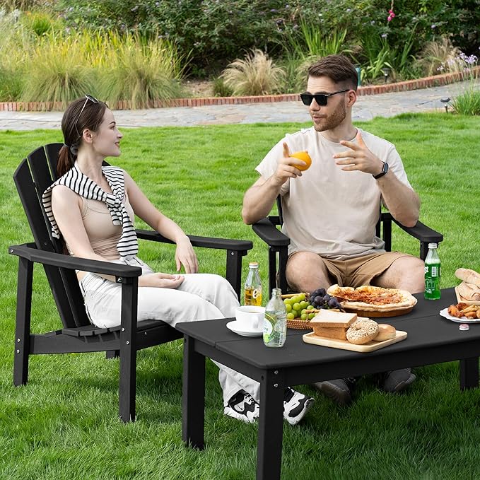 Compact Stackable Adirondack Chairs Set of 4, All-Weather - Image 2