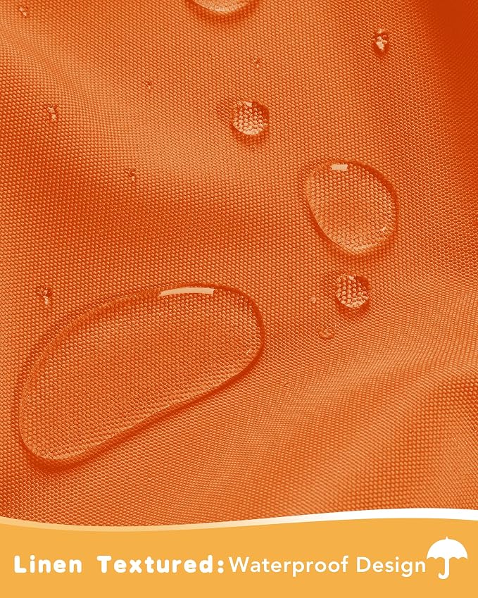 Outdoor Curtains for Patio Waterproof 4 Pcs 54x84 Inch Mecca Orange | Poolside - Image 2