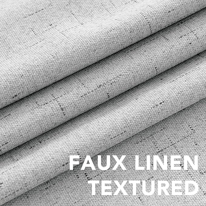 H.VERSAILTEX Blackout Curtains Linen Curtains 120 inches Long 100% Black Out - Image 4