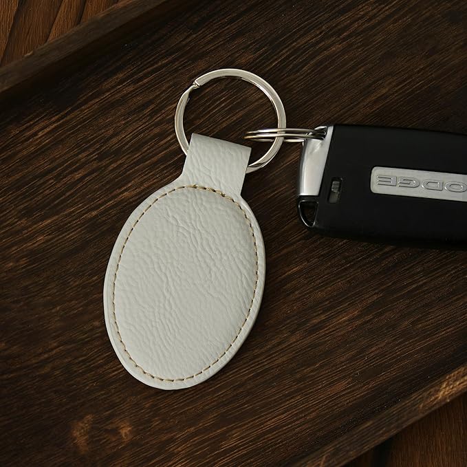 LaserGram Oval Keychain, Disc Golf, Personalized Engraving Included