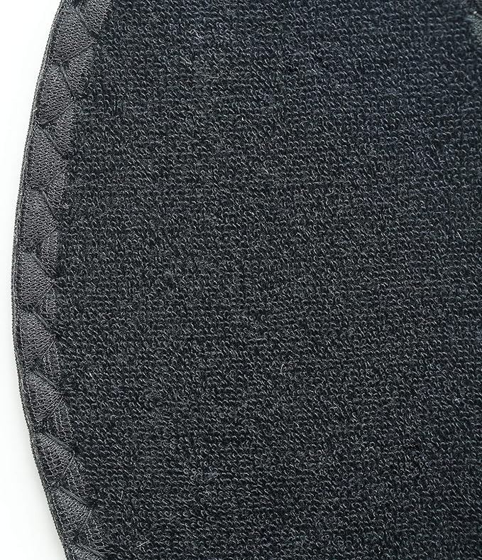 Happystep Cotton Terry Cloth Insoles, Barefoot Shoe Inserts, Sweat Absorption, Odor Control, Moisture-Wicking, Washable and Reusable, Zero Drop Shoe Insoles, 1 Pair Black and 1 Pair White (Men 12)