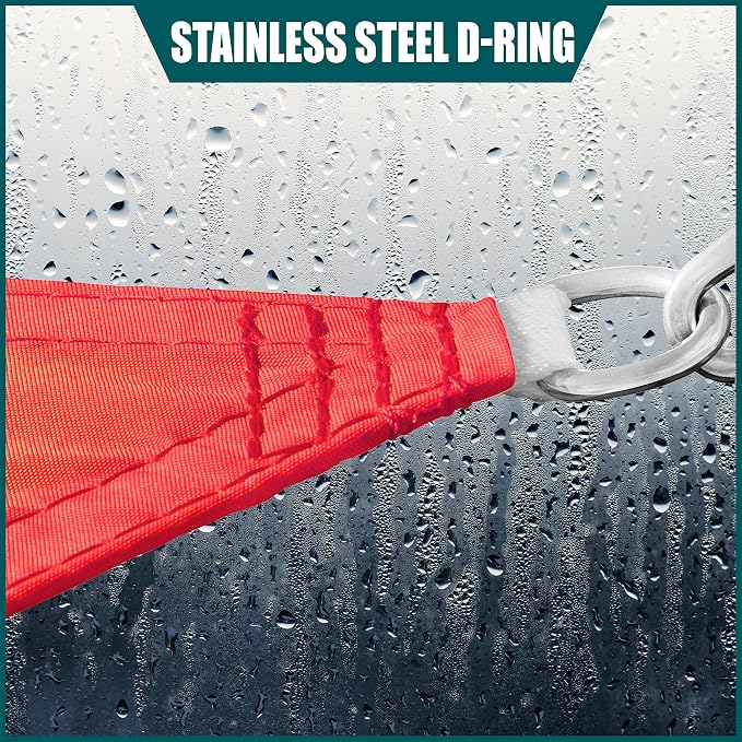 Royal Shade 5' x 9' x 10.3' Red Triangle Waterproof Sun Shade Sail Order to - Image 4