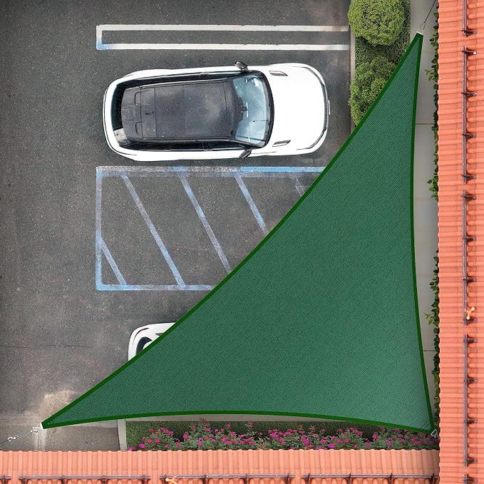 Royal Shade 12' x 22' x 25.1' Green Right Triangle Sun Shade Sail Order to Make by RoyalShade