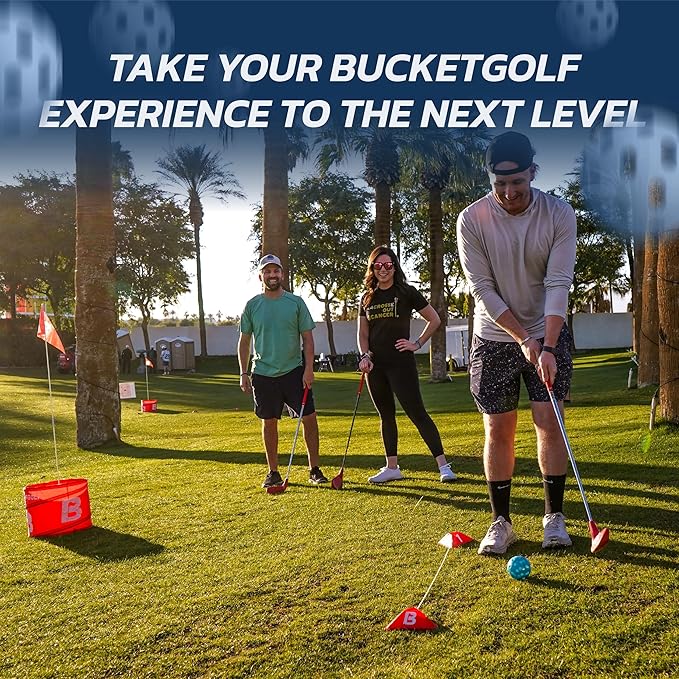 Official BucketGolf Club - Backyard Outdoor Golf Club with Oversize Club Head to Play BucketGolf, Hit Plastic Or Foam Golf Balls in Grass, Parks, Yards