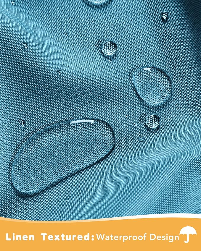 HolidayIdeas Outdoor Curtains for Patio Waterproof 4 Pcs 54x84 Inch Teal | - Image 2