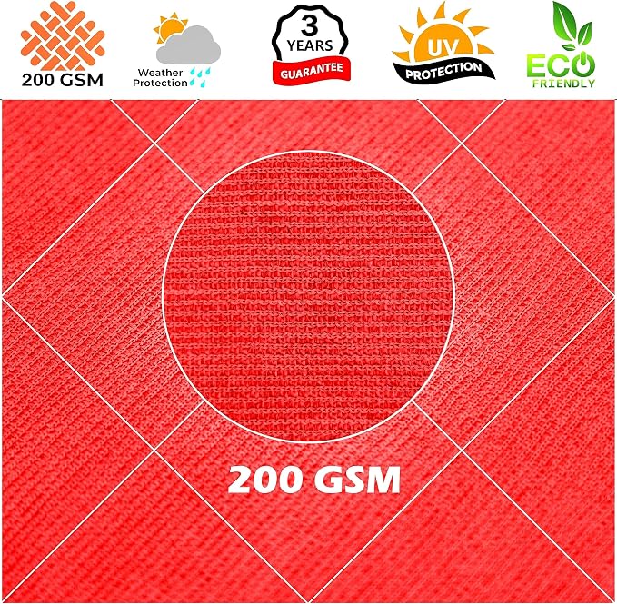 Royal Shade 6' x 12' Red Rectangle Square Sun Shade Sail Order to Make - Image 8