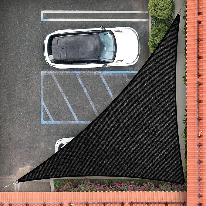 Royal Shade 10' x 16' x 18.9' Black Right Triangle Sun Shade Sail Order to Make by RoyalShade