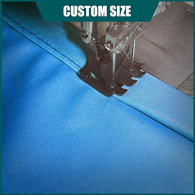 Royal Shade 12' x 20' x 23.3' Blue Triangle Waterproof Sun Shade Sail Order to - Image 5